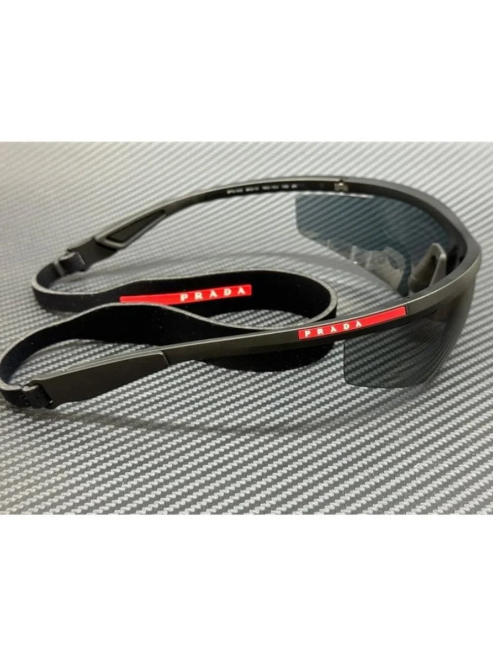 New Prada Linea Rossa Men Matte Black Sunglasses 96-10-130